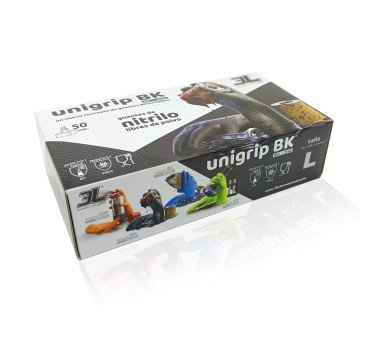 Paquete 50 guantes de nitrilo diamantado para taller