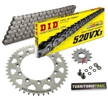 Kit de transmisión DID 520 VX3 gris (15/40/106) | relación original Honda XL 600 LM