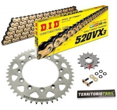 Kit de transmisión DID 520 VX3 dorado (15/40/106) | relación original Honda XL 600 LM