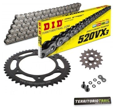 Kit de transmisión DID 520 VX3 gris (16/40/112) | relación original BMW G 310 GS