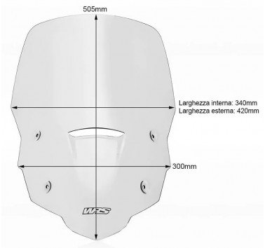 WRS pantalla elevada Honda Transalp 750 (23-24)