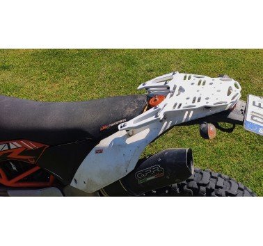 Portaequipajes 3DMoto blanco para KTM 690 Enduro (2008-18)