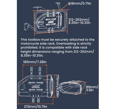 Loboo CGJX-1 Caja de herramientas universal con soporte