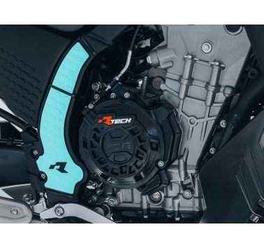 Protectores tapas de motor RaceTech negros Kove 800 X Pro / Rally