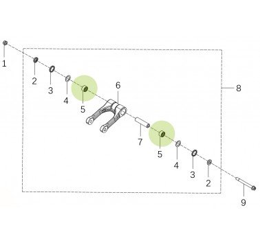 Juego de rodamientos para bieleta Kove 800 X Pro / Rally