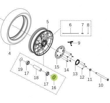 Retén rueda trasera 32 x 52 x 7 mm Kove 800 X Pro / Rally