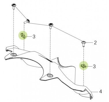 Tuerca de grapa para tapa filtro de aire Kove 800 X Pro / Rally