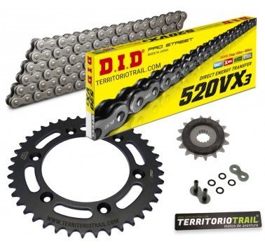 Kit transmisión DID 520 VX3 (15/45/120) | relación original Kove 800 X Pro / Rally