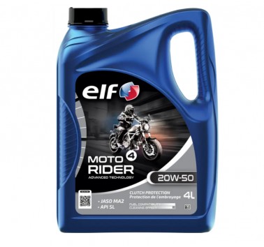 Aceite motor ELF 4 Rider 20W-50 semi-sintético. 4 litros