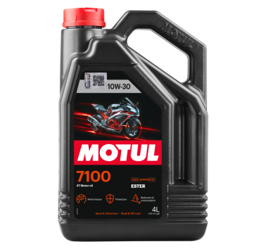 Aceite motor 4T. Motul 7100 10w30. 100% sintético. 4litros