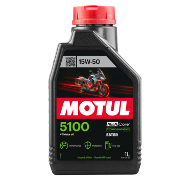 Aceite motor 4t. Motul 5100 15w50. h-c sintético. 1litro