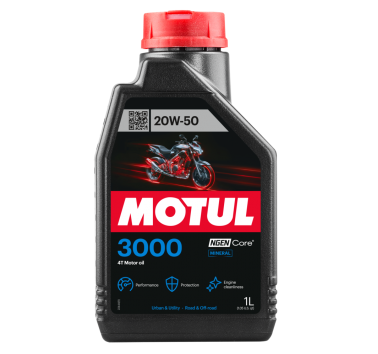 Aceite motor 4t. Motul 3000 20w50 mineral. 1litro