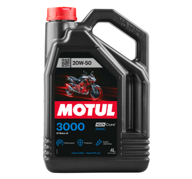 Aceite motor 4T. Motul 3000 20w50 mineral. 4litros