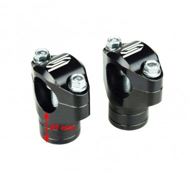 Torretas de manillar negras para KTM 690 Enduro (19-24) / Husq 701 (16-24)