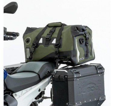 Bolsa trasera verde militar Loboo de 40 Litros
