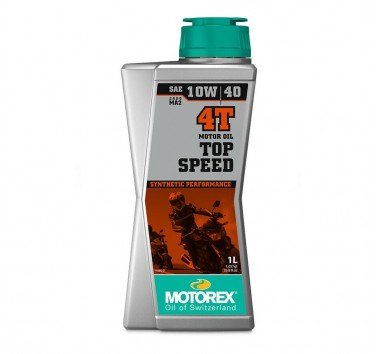 Aceite motor 4T Motorex Top Speed 10w40. 100% sintético. 1 Litro