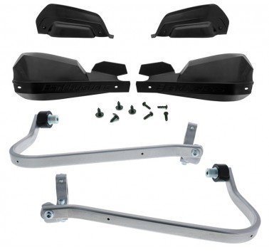 Kit de paramanos Barkbusters VPS negros (letras negras) Aprilia Tuareg 660 Rally